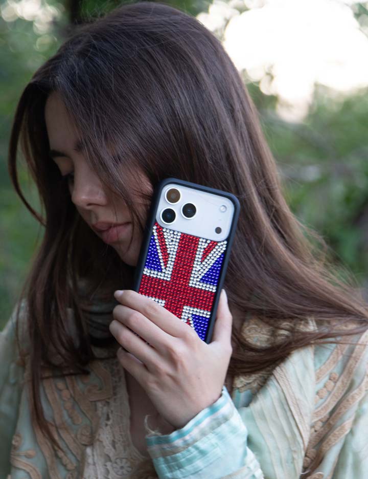 Wildflower Cases Rhinestone Union Jack iPhone 18 Pro Max Case