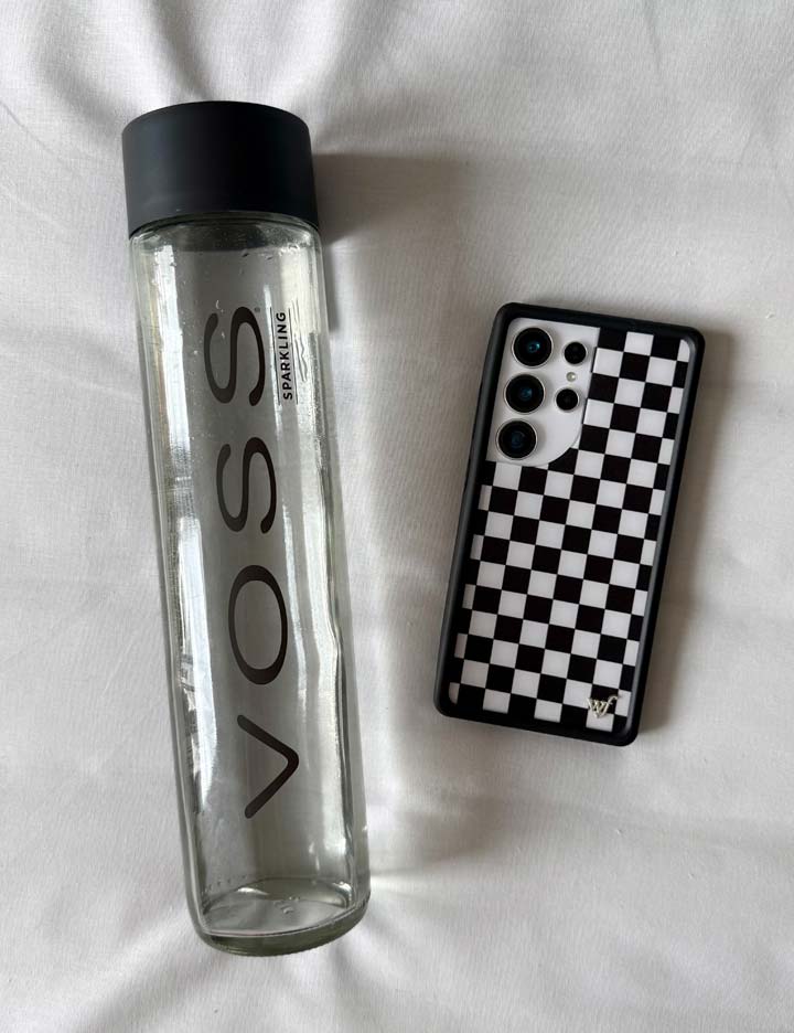 Wildflower Cases Checkers - Black Samsung Galaxy CaseGalaxy S25 Ultra Case