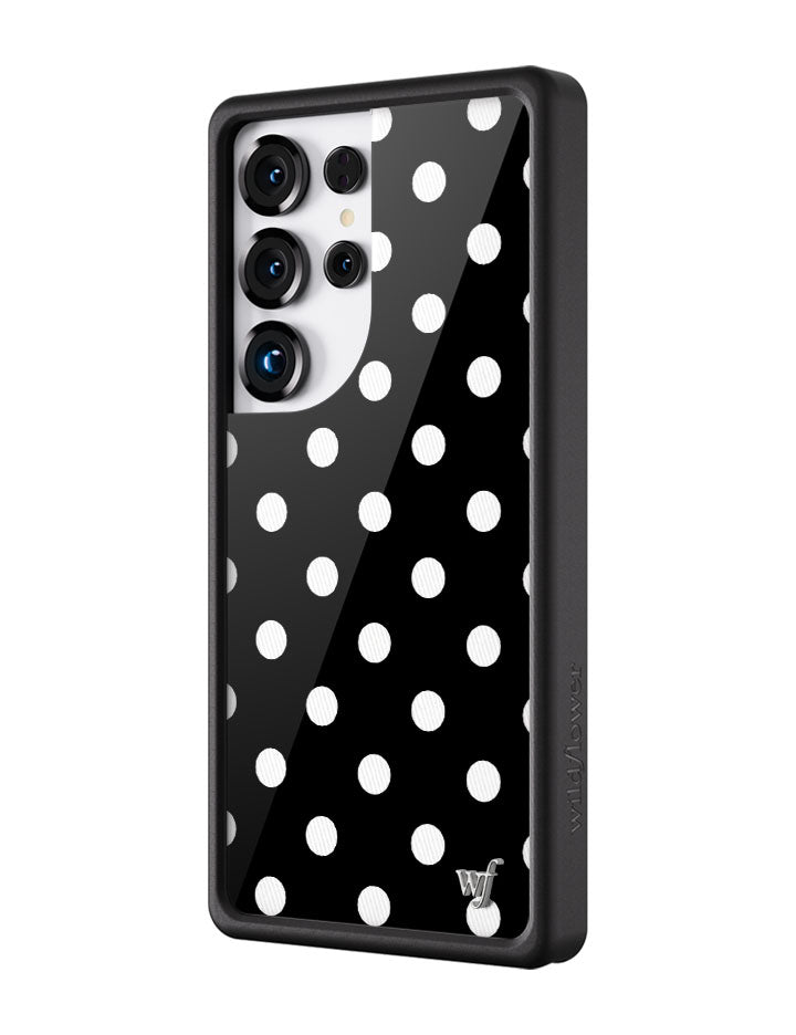 Wildflower Cases Polka Dot - Black and White Samsung Galaxy CaseGalaxy S25 Ultra Case