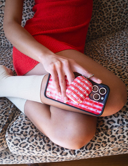 Wildflower Cases Red Gingham Hearts AirPodsAirpod Gen 3 Case