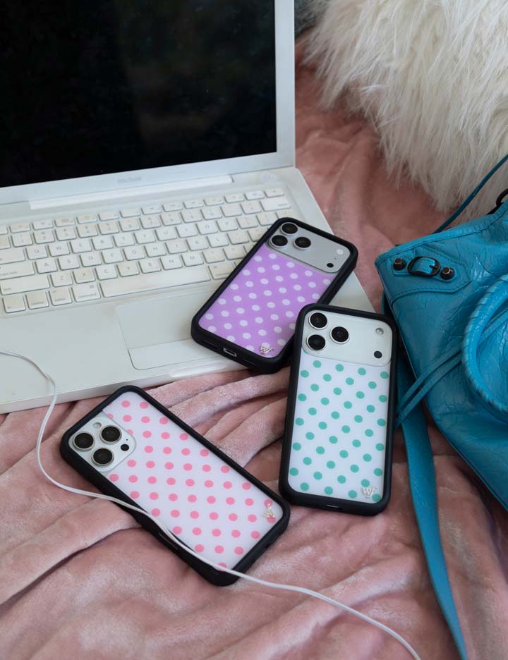 Wildflower Cases Polka Dot - Lavender and White iPhone 18 Pro Max / Standard Case