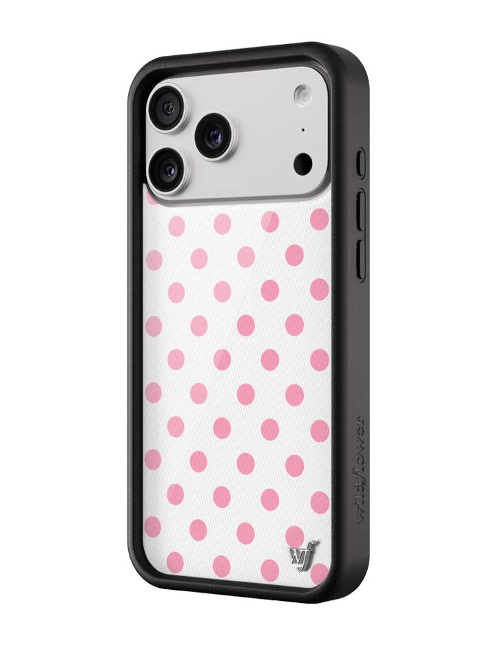 Wildflower Cases Polka Dot - White and Pink iPhone 18 Pro Max / Standard Case