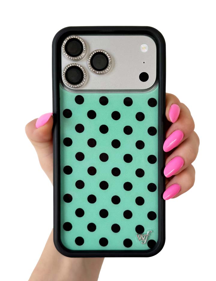 Wildflower Cases Polka Dot - Turquoise and Black iPhone 18 Pro Max Case