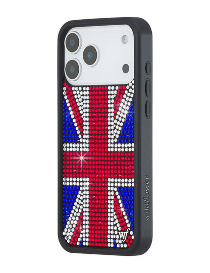 Wildflower Cases Rhinestone Union Jack iPhone 18 Pro Max Case