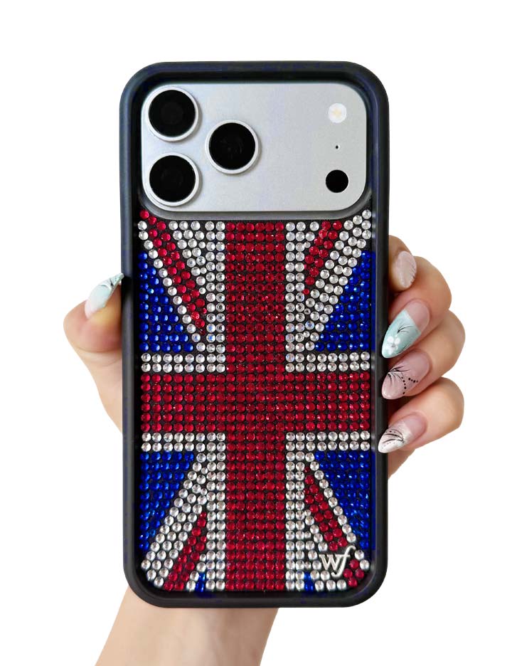 Wildflower Cases Rhinestone Union Jack iPhone 18 Pro Max Case