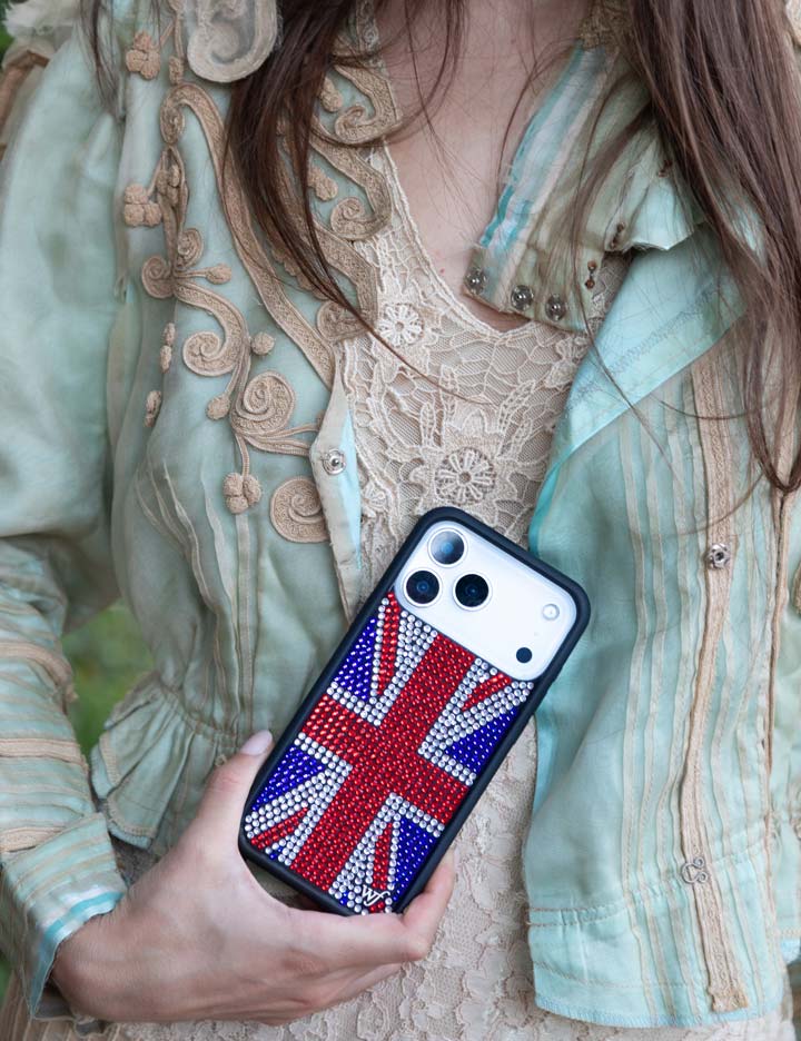 Wildflower Cases Rhinestone Union Jack iPhone 18 Pro Max Case