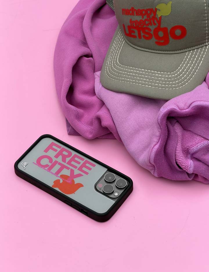 Wildflower Cases THE MADHAPPY & FREECITY TOGETHERFOREVER - GREY & PINK iPhone 17e Case