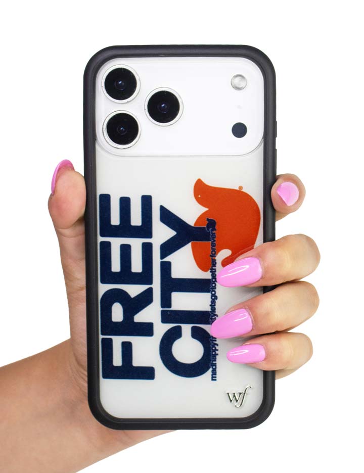 Wildflower Cases THE MADHAPPY & FREECITY TOGETHERFOREVER - WHITE & NAVY iPhone 17e Case