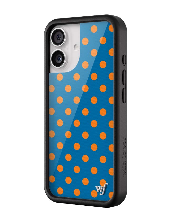 Wildflower Cases Polka Dot - Blue and Orange iPhone 17 Case