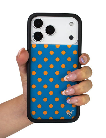 Wildflower Cases Polka Dot - Blue and Orange iPhone 17 Case