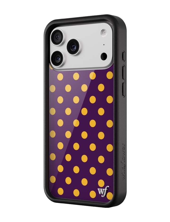 Wildflower Cases Polka Dot - Purple and Yellow iPhone 18 Pro Max Case
