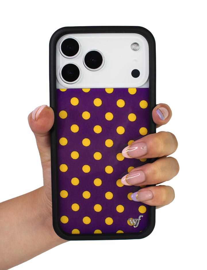 Wildflower Cases Polka Dot - Purple and Yellow iPhone 18 Pro Max Case