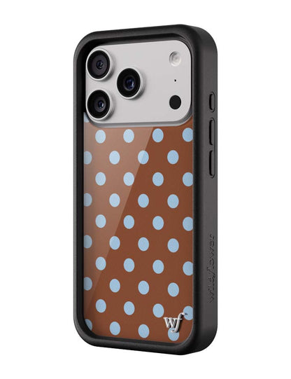 Wildflower Cases Polka Dot - Brown and Blue iPhone 18 Pro Case
