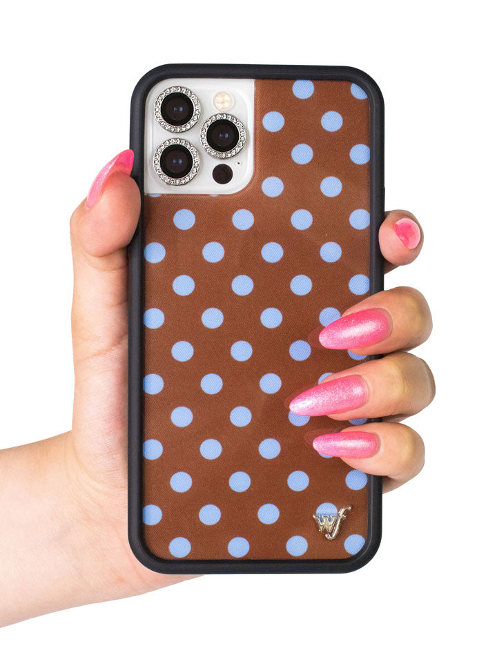 Wildflower Cases Polka Dot - Brown and Blue iPhone 18 Pro Case