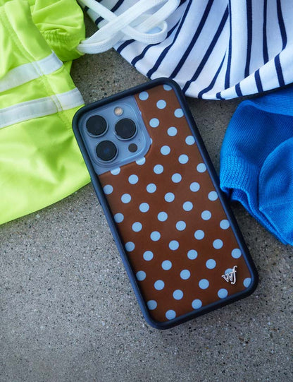 Wildflower Cases Polka Dot - Brown and Blue iPhone 18 Pro Case