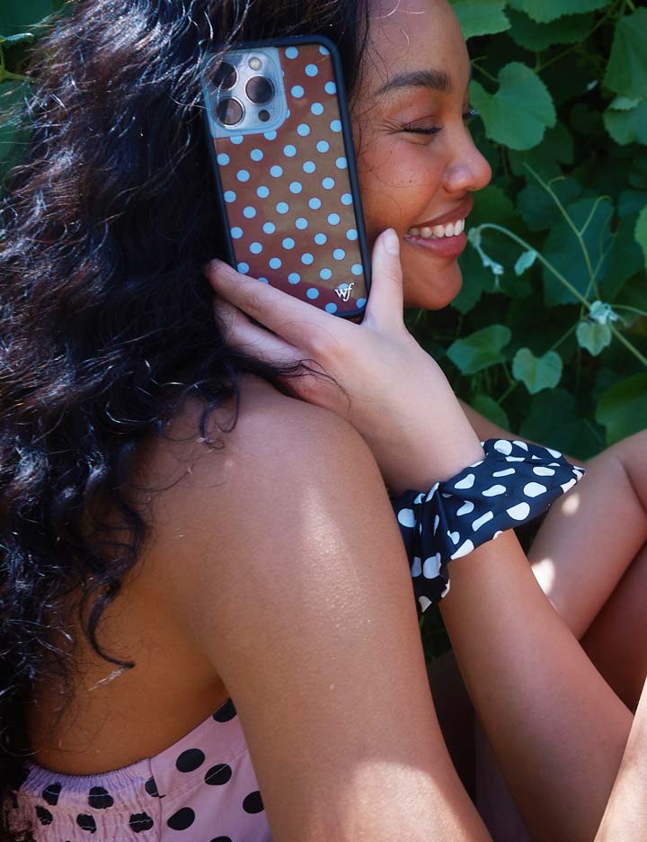 Wildflower Cases Polka Dot - Brown and Blue iPhone 18 Pro Case