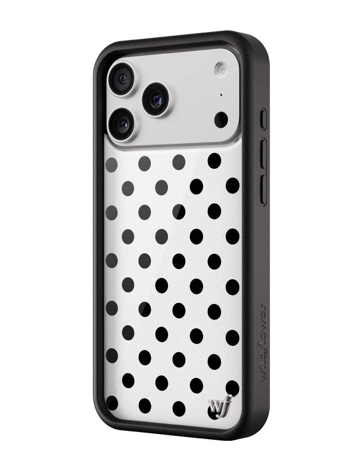 Wildflower Cases Polka Dot - White and Black iPhone 18 Pro Max / Standard Case