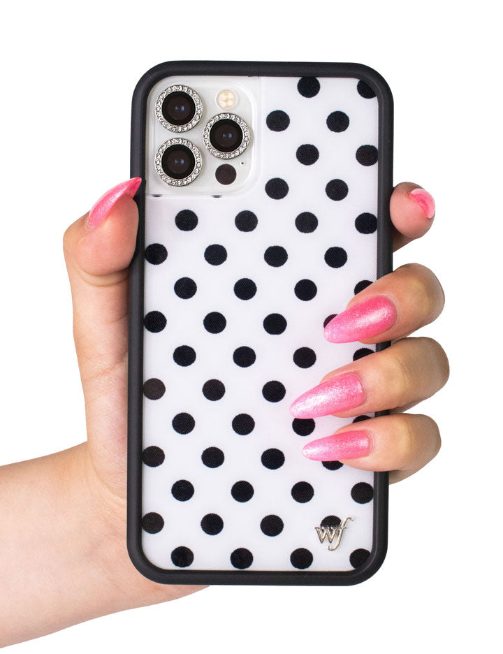 Wildflower Cases Polka Dot - White and Black iPhone 18 Pro Max / Standard Case