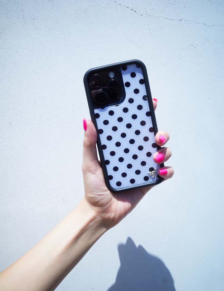 Wildflower Cases Polka Dot - White and Black iPhone 18 Pro Max / Standard Case