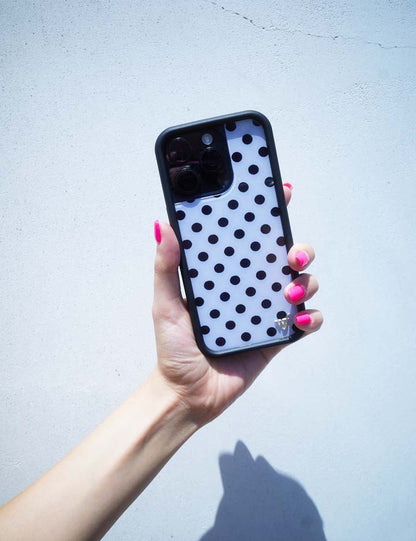 Wildflower Cases Polka Dot - White and Black iPhone 18 Pro Max / Standard Case