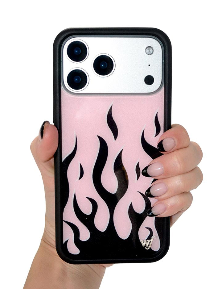 Wildflower Cases Flames - Pink & Black iPhone 18 Pro Max Case