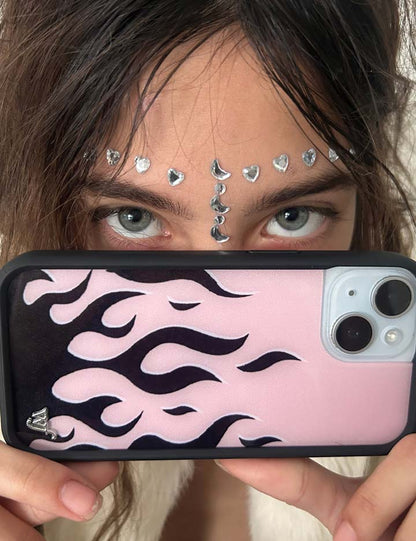 Wildflower Cases Flames - Pink & Black iPhone 18 Pro Max Case