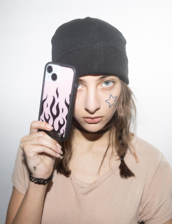 Wildflower Cases Flames - Pink & Black iPhone 18 Pro Max Case