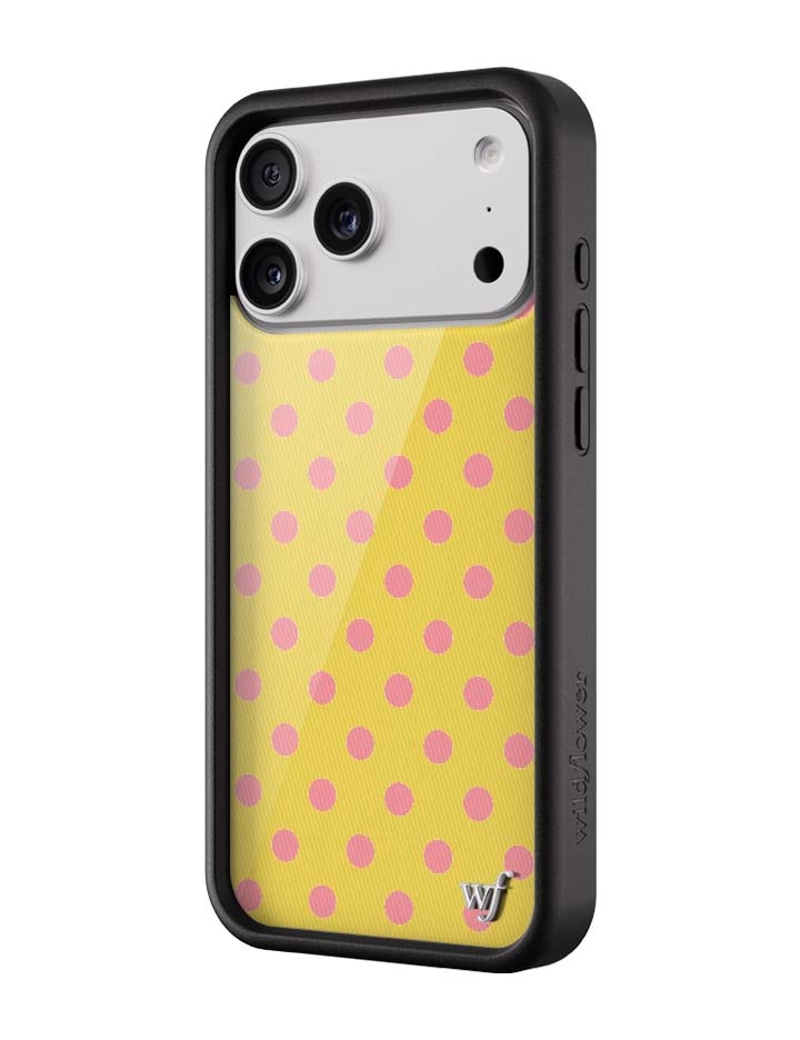 Wildflower Cases Polka Dot - Yellow and Pink iPhone 18 Pro Max Case
