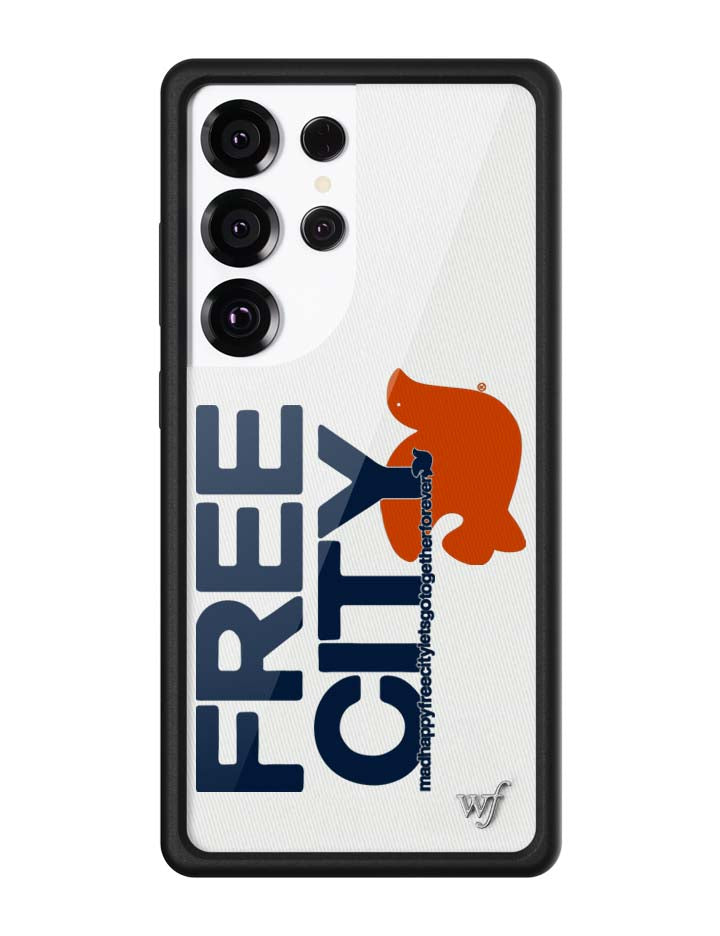 Wildflower Cases THE MADHAPPY & FREECITY TOGETHERFOREVER - WHITE & NAVY Samsung Galaxy CaseGalaxy S25 Ultra Case