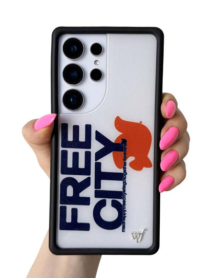 Wildflower Cases THE MADHAPPY & FREECITY TOGETHERFOREVER - WHITE & NAVY Samsung Galaxy CaseGalaxy S25 Ultra Case