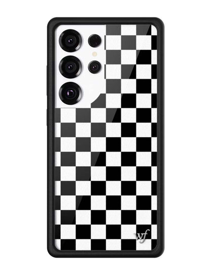 Wildflower Cases Checkers - Black Samsung Galaxy CaseGalaxy S25 Ultra Case