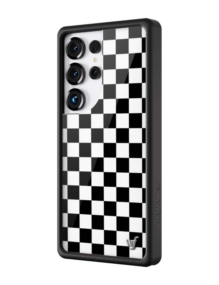 Wildflower Cases Checkers - Black Samsung Galaxy CaseGalaxy S25 Ultra Case