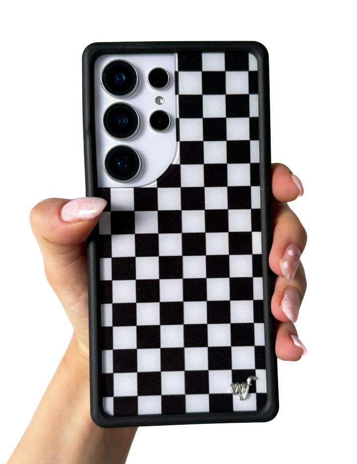 Wildflower Cases Checkers - Black Samsung Galaxy CaseGalaxy S25 Ultra Case