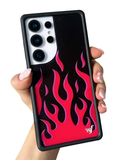 Wildflower Cases Flames - Black & Red Samsung Galaxy CaseGalaxy S25 Ultra Case