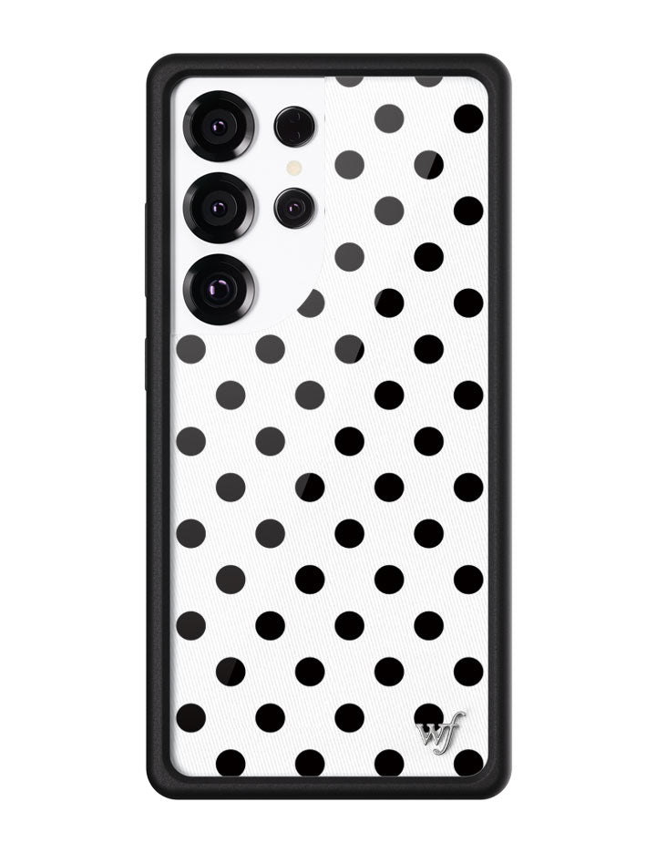 Wildflower Cases Polka Dot - White and Black Samsung Galaxy CaseGalaxy S25 Ultra Case