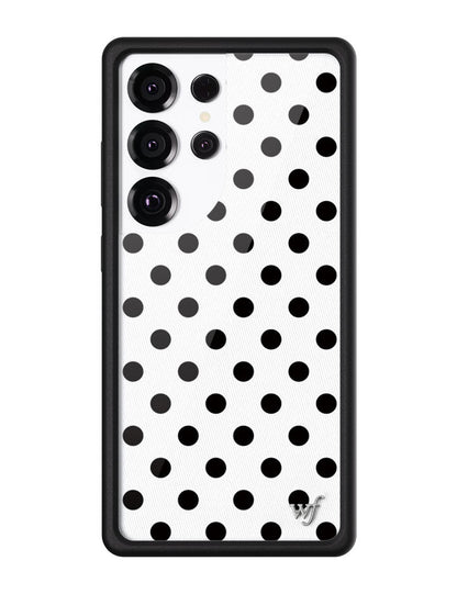 Wildflower Cases Polka Dot - White and Black Samsung Galaxy CaseGalaxy S25 Ultra Case