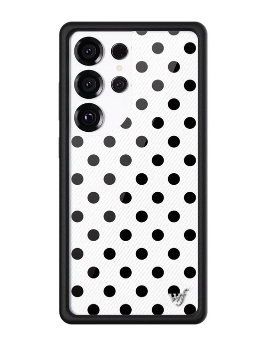 Wildflower Cases Polka Dot - White and Black Samsung Galaxy CaseGalaxy S25 Ultra Case
