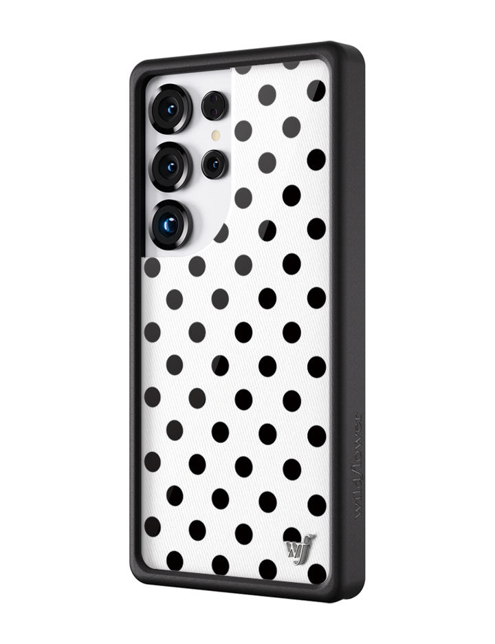 Wildflower Cases Polka Dot - White and Black Samsung Galaxy CaseGalaxy S25 Ultra Case