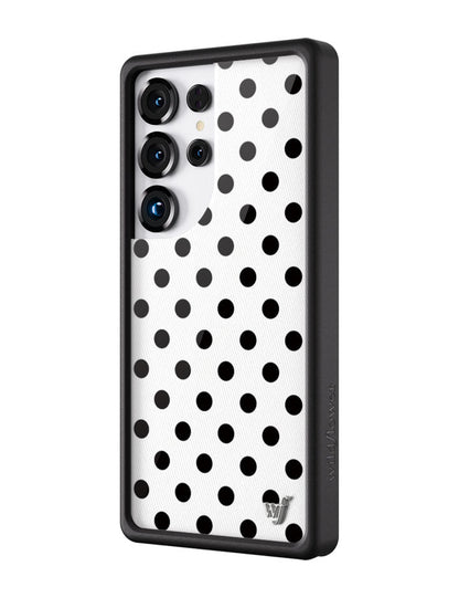 Wildflower Cases Polka Dot - White and Black Samsung Galaxy CaseGalaxy S25 Ultra Case