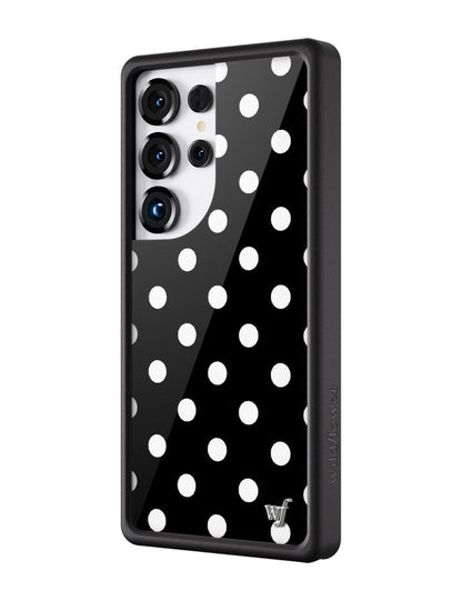 Wildflower Cases Polka Dot - Black and White Samsung Galaxy CaseGalaxy S25 Ultra Case