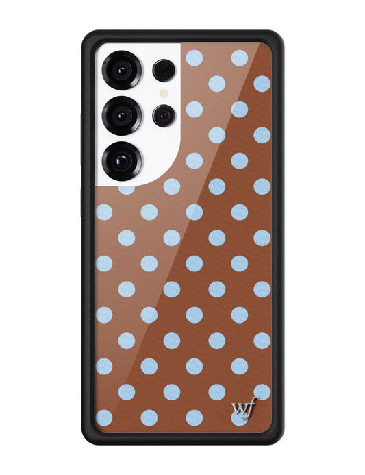Wildflower Cases Polka Dot - Brown and Blue Samsung Galaxy CaseGalaxy S25 Ultra Case