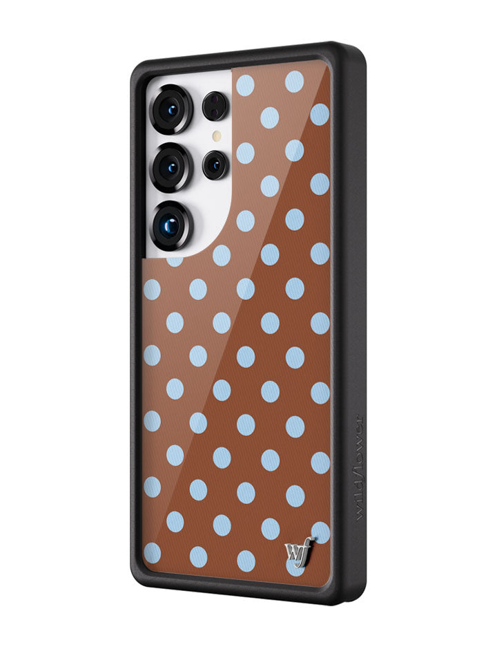 Wildflower Cases Polka Dot - Brown and Blue Samsung Galaxy CaseGalaxy S25 Ultra Case