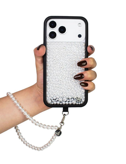 Wildflower Cases Pearl Wristlet - White