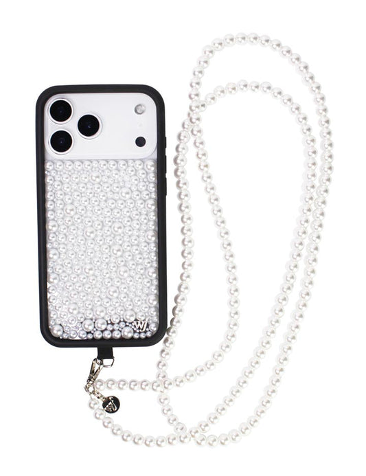 Wildflower Cases Pearl Crossbody - White