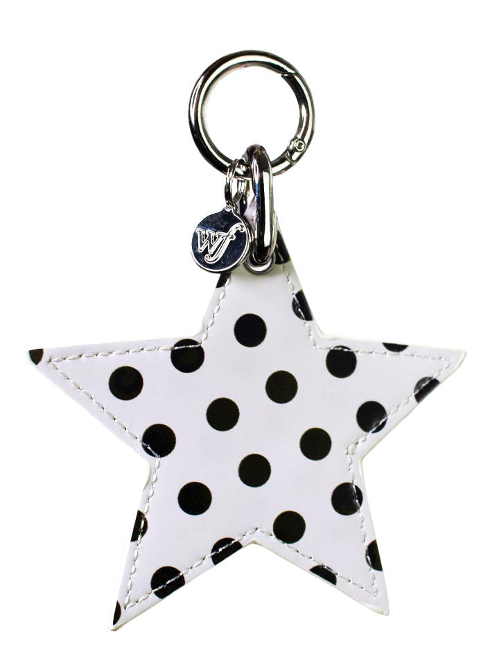 Wildflower Cases Polka Dot Star Charm - White and Black