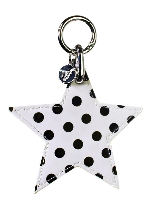 Wildflower Cases Polka Dot Star Charm - White and Black