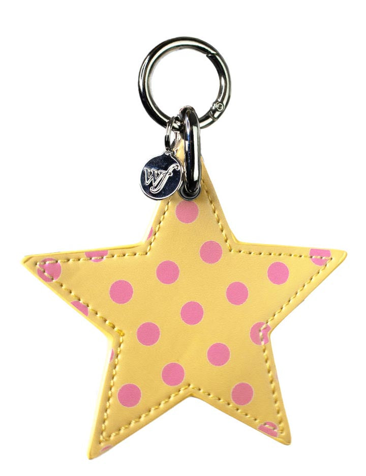 Wildflower Cases Polka Dot Star Charm - Yellow and Pink