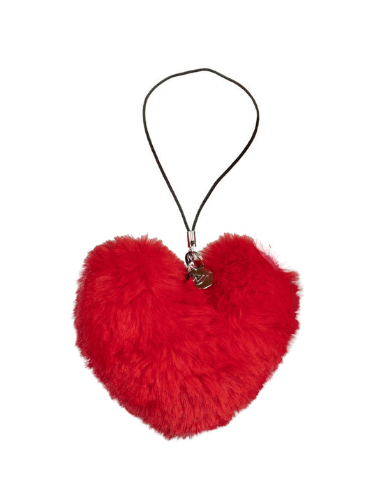 Wildflower Cases Fuzzy Heart w/ WF Charm - Red
