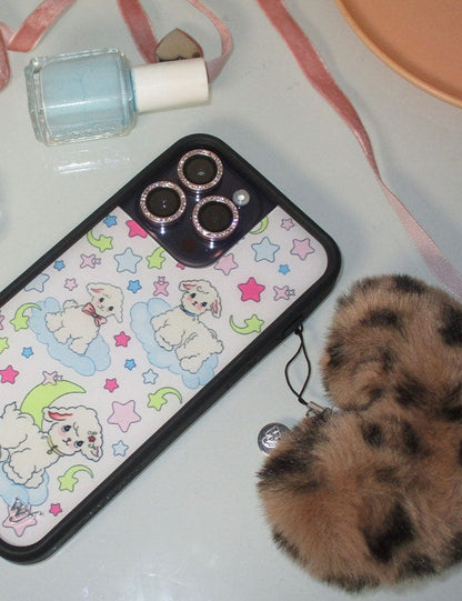 Wildflower Cases Fuzzy Heart w/ WF Charm - Leopard