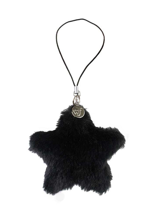 Wildflower Cases Fluffy Star Charm - Black